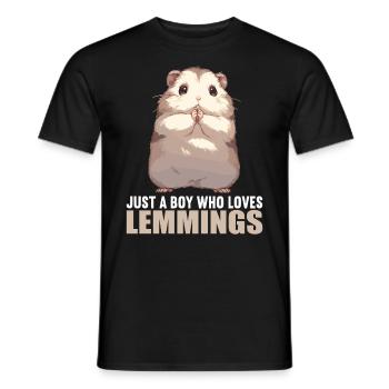 Lemmings Lemming - Men's T-Shirt - black - Front - AI Model Male 178 light (178cm)