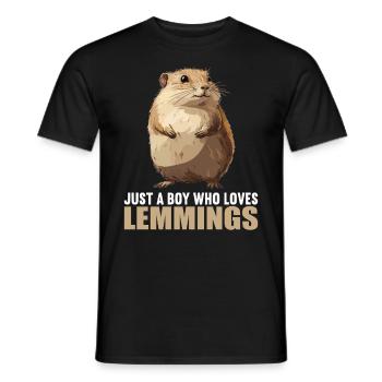 Lemmings Lemming - Men's T-Shirt - black - Front - AI Model Male 178 light (178cm)