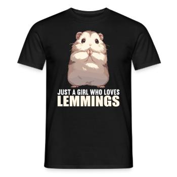 Lemmings Lemming - Men's T-Shirt - black - Front - AI Model Male 178 light (178cm)