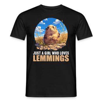 Lemmings Lemming - Men's T-Shirt - black - Front - AI Model Male 178 light (178cm)