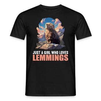 Lemmings Lemming - Men's T-Shirt - black - Front - AI Model Male 178 light (178cm)