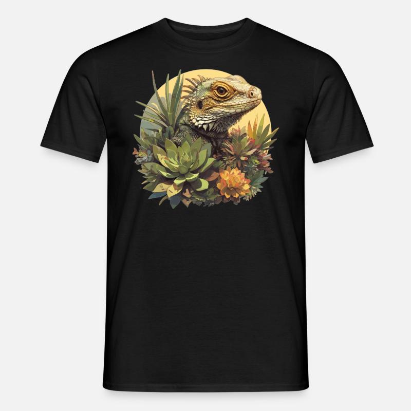 Eidechsen Eidechse - Männer T-Shirt - Schwarz