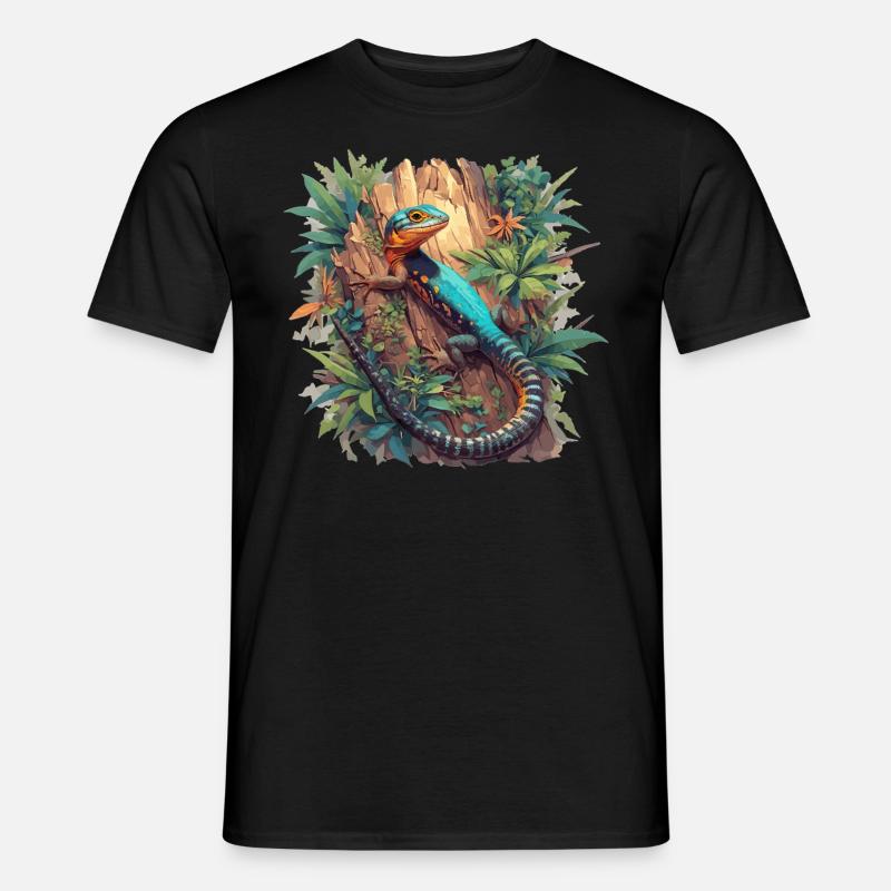 Eidechsen Eidechse - Männer T-Shirt - Schwarz