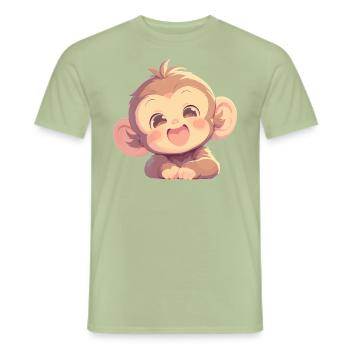Macaque Macaque - Men's T-Shirt - sage - Front - AI Model Male 178 light (178cm)