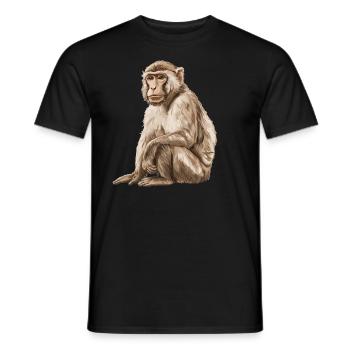 Macaque Macaque - Men's T-Shirt - black - Front - AI Model Male 178 light (178cm)