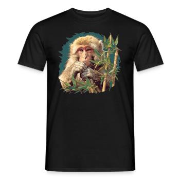Macaque Macaque - Men's T-Shirt - black - Front - AI Model Male 178 light (178cm)