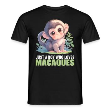 Macaque Macaque - Men's T-Shirt - black - Front - AI Model Male 178 light (178cm)