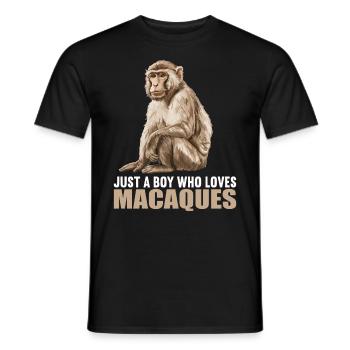 Makaken Makake - Männer T-Shirt - Schwarz - Vorne - AI Model Male 178 light (178cm)
