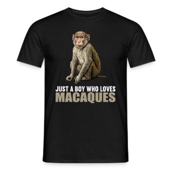 Macaque Macaque - Men's T-Shirt - black - Front - AI Model Male 178 light (178cm)