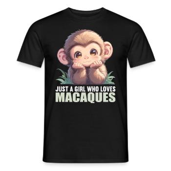 Macaque Macaque - Men's T-Shirt - black - Front - AI Model Male 178 light (178cm)