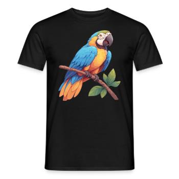 Macaw's Era - Men's T-Shirt - black - Front - AI Model Male 178 light (178cm)