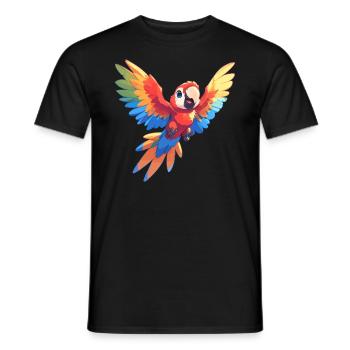 Macaw's Era - Men's T-Shirt - black - Front - AI Model Male 178 light (178cm)