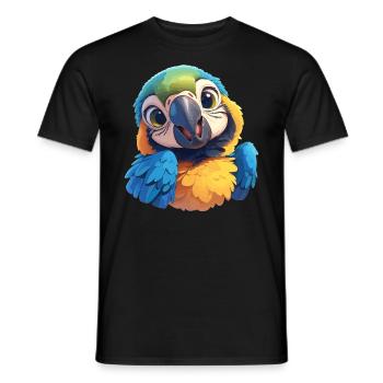 Macaw's Era - Men's T-Shirt - black - Front - AI Model Male 178 light (178cm)