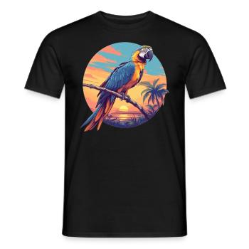 Macaw's Era - Men's T-Shirt - black - Front - AI Model Male 178 light (178cm)