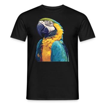 Macaw's Era - Men's T-Shirt - black - Front - AI Model Male 178 light (178cm)