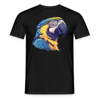 Macaw's Era - Men's T-Shirt - black - Front - AI Model Male 178 light (178cm)