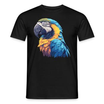Macaw's Era - Men's T-Shirt - black - Front - AI Model Male 178 light (178cm)