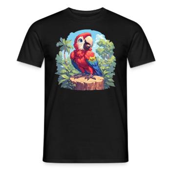 Macaw's Era - Men's T-Shirt - black - Front - AI Model Male 178 light (178cm)