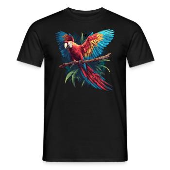 Macaw's Era - Men's T-Shirt - black - Front - AI Model Male 178 light (178cm)