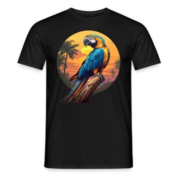 Macaw's Era - Men's T-Shirt - black - Front - AI Model Male 178 light (178cm)
