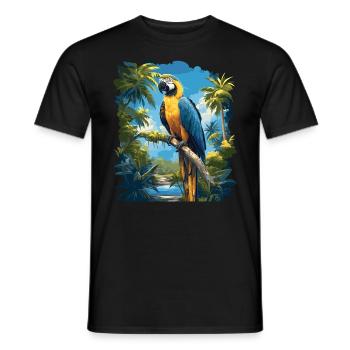 Macaw's Era - Men's T-Shirt - black - Front - AI Model Male 178 light (178cm)