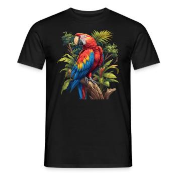 Macaw's Era - Men's T-Shirt - black - Front - AI Model Male 178 light (178cm)