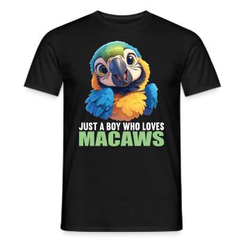 Macaw's Era - Men's T-Shirt - black - Front - AI Model Male 178 light (178cm)