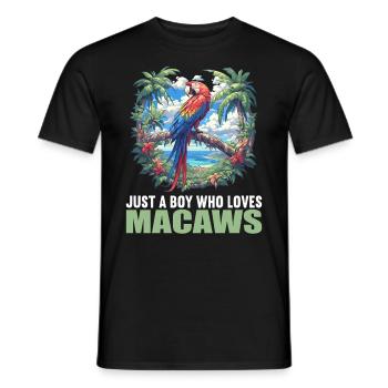 Macaw's Era - Men's T-Shirt - black - Front - AI Model Male 178 light (178cm)
