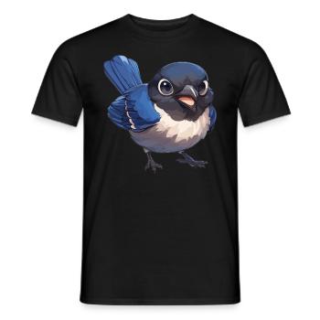 Elstern Elster - Männer T-Shirt - Schwarz - Vorne - AI Model Male 178 light (178cm)