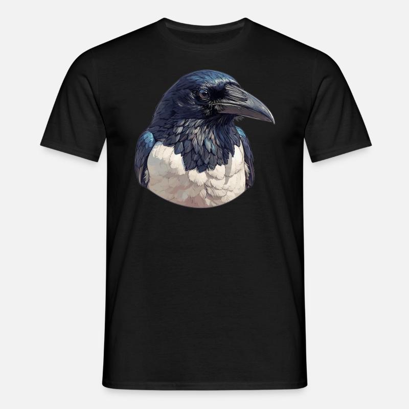 Elstern Elster - Männer T-Shirt - Schwarz