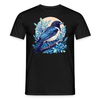 Magpies Magpie - Men's T-Shirt - black - Front - AI Model Male 178 light (178cm)
