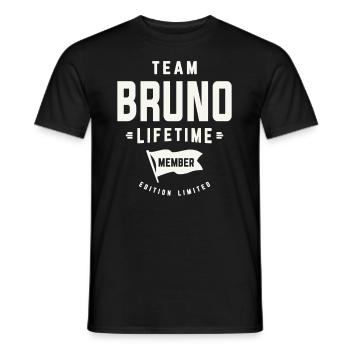 Team Bruno Lebenslanges Mitglied Lustiger Name Bruno - Männer T-Shirt - Schwarz - Vorne - AI Model Male 178 light (178cm)