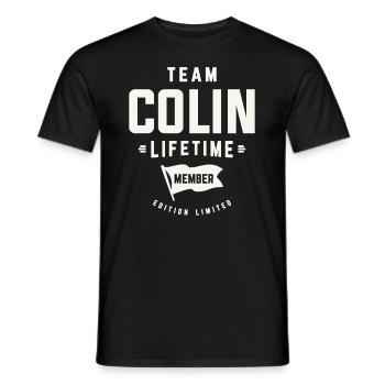 Team Colin Lebenslanges Mitglied Lustiger Name Colin - Männer T-Shirt - Schwarz - Vorne - AI Model Male 178 light (178cm)