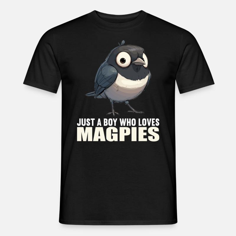 Elstern Elster - Männer T-Shirt - Schwarz