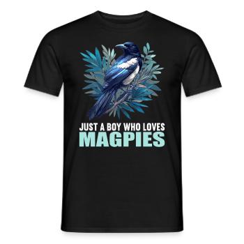 Magpies Magpie - Men's T-Shirt - black - Front - AI Model Male 178 light (178cm)