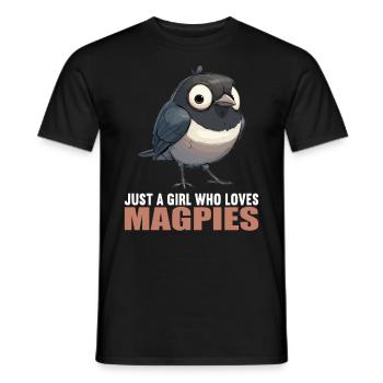 Elstern Elster - Männer T-Shirt - Schwarz - Vorne - AI Model Male 178 light (178cm)