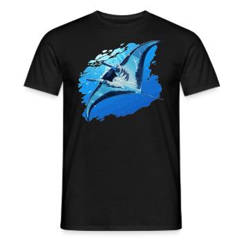 Manta Rays Manta Rays - Men's T-Shirt - black - Front - AI Model Male 178 light (178cm)