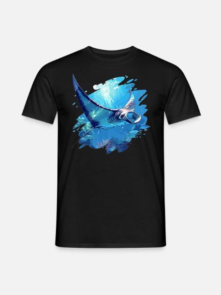 Mantas Manta Rochen - Männer T-Shirt - Schwarz