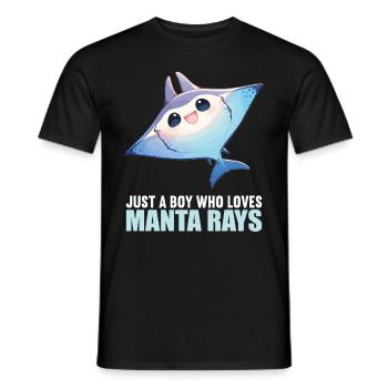 Manta Rays Manta Rays - Men's T-Shirt - black - Front - AI Model Male 178 light (178cm)