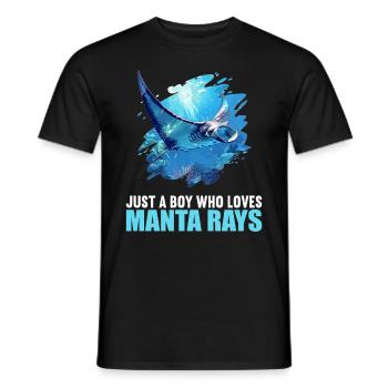 Manta Rays Manta Rays - Men's T-Shirt - black - Front - AI Model Male 178 light (178cm)