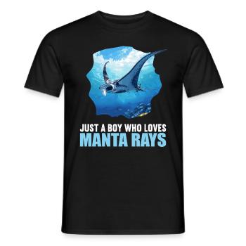 Manta Rays Manta Rays - Men's T-Shirt - black - Front - AI Model Male 178 light (178cm)