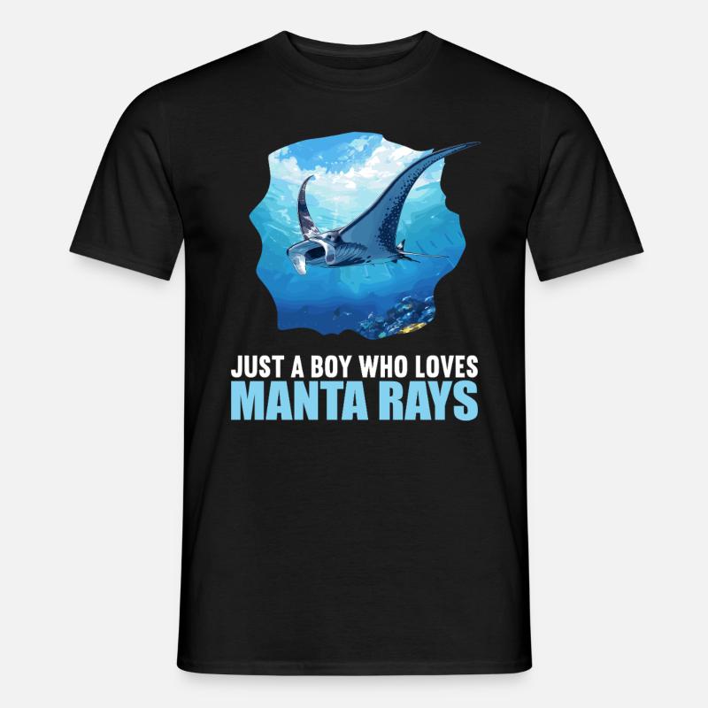 Mantas Manta Rochen - Männer T-Shirt - Schwarz