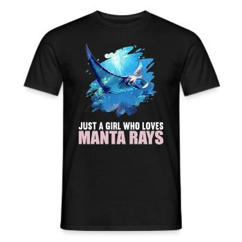 Manta Rays Manta Rays - Men's T-Shirt - black - Front - AI Model Male 178 light (178cm)