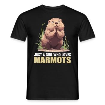 Murmeltiere Murmeltier - Männer T-Shirt - Schwarz - Vorne - AI Model Male 178 light (178cm)