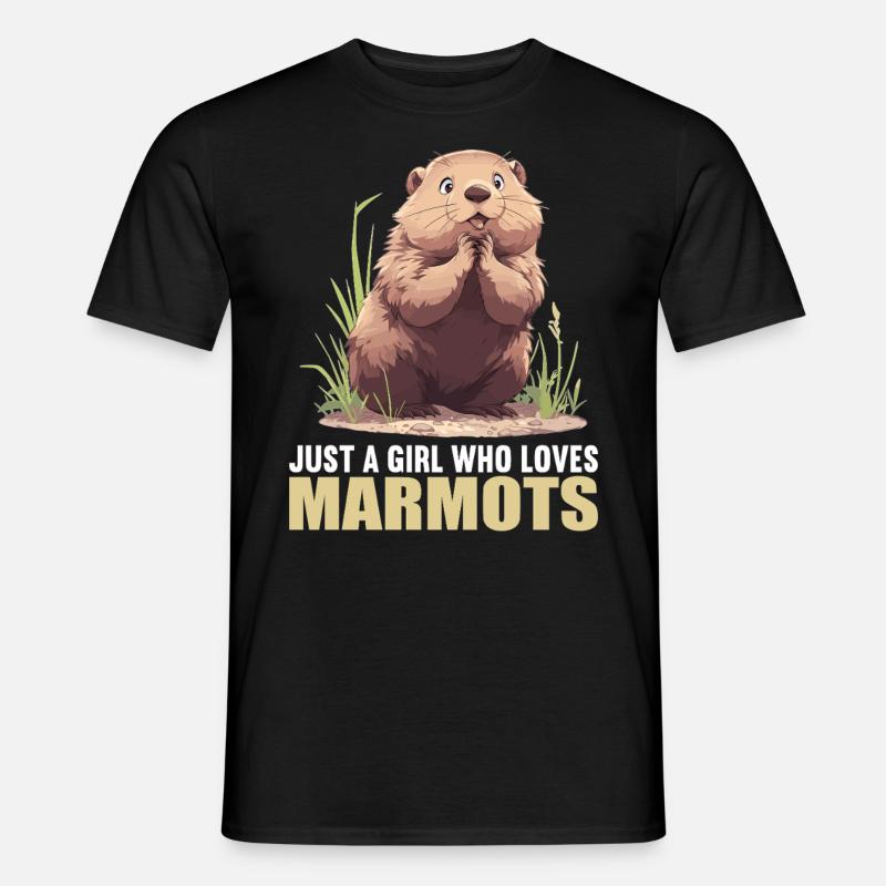 Murmeltiere Murmeltier - Männer T-Shirt - Schwarz
