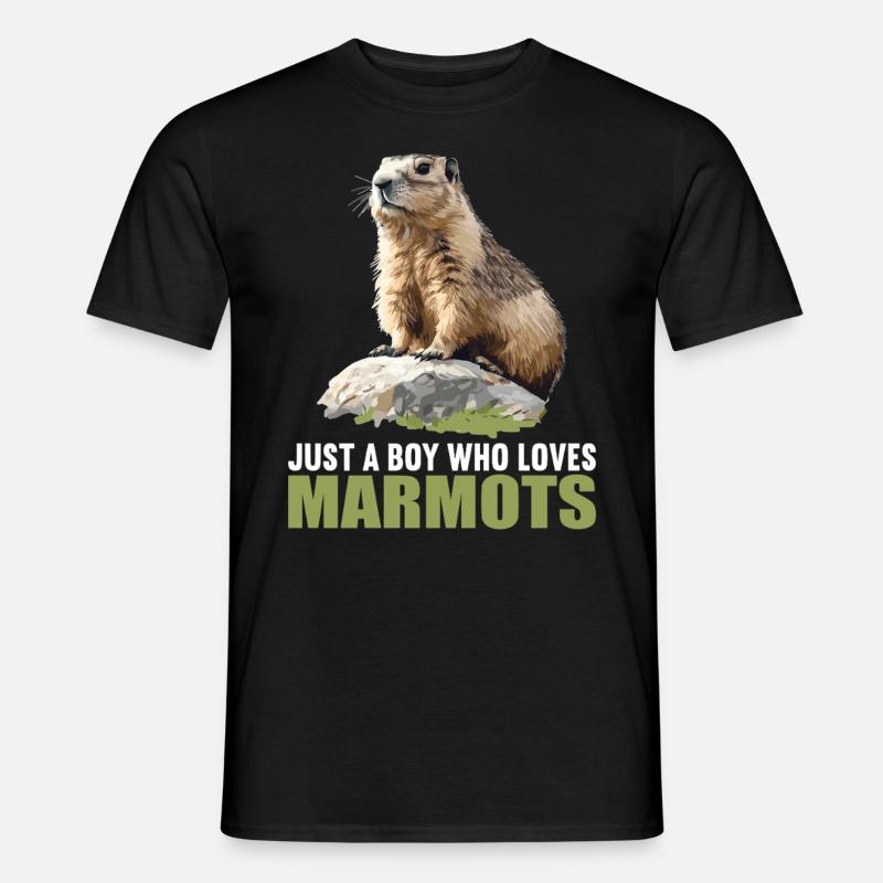Murmeltiere Murmeltier - Männer T-Shirt - Schwarz