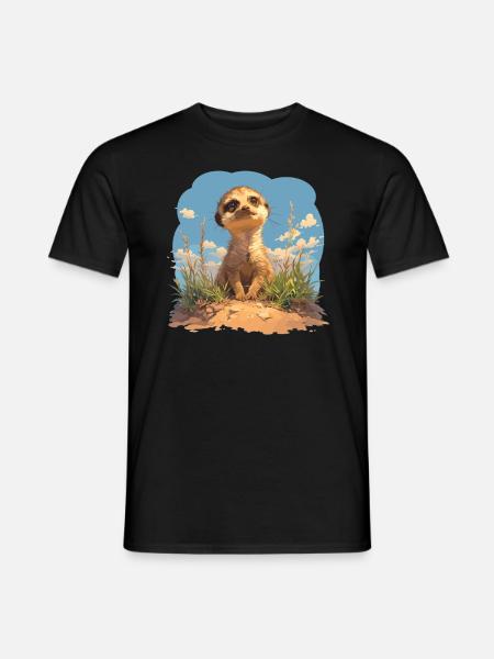 Meerkat Erdmännchen - T-shirt homme - noir