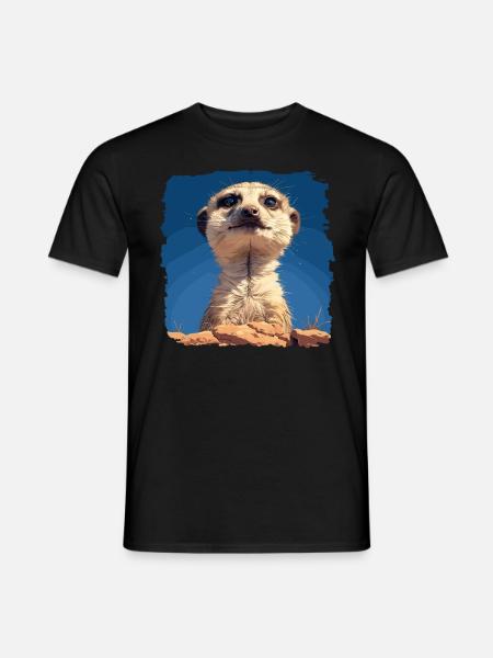 Meerkat Erdmännchen - T-shirt homme - noir
