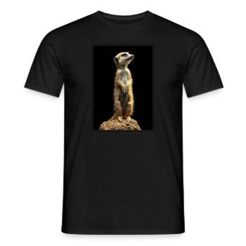 Meerkat Erdmännchen - T-shirt homme - noir - Devant - AI Model Male 178 light (178cm)