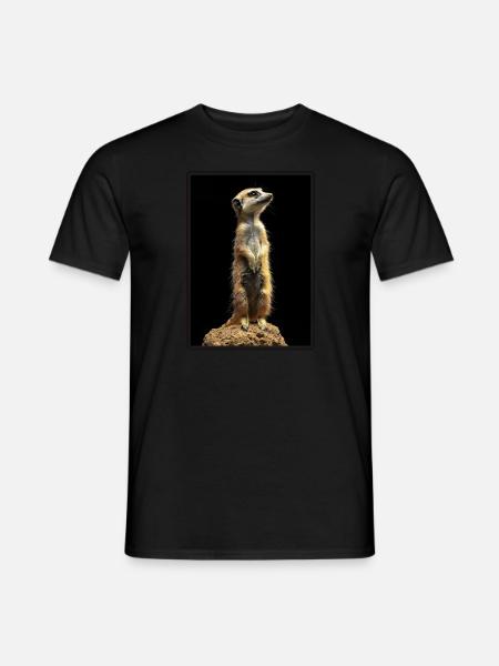 Meerkat Erdmännchen - Männer T-Shirt - Schwarz